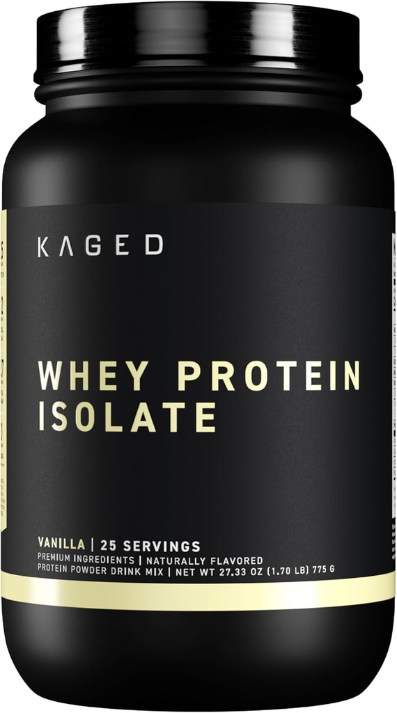 Kaged Whey Protein Isolate Powder Vanilla 100% Pure Low Lactose Whey Post Workout Recovery Drink Suportes Muscle Building Suplementos para Homens e Mulheres