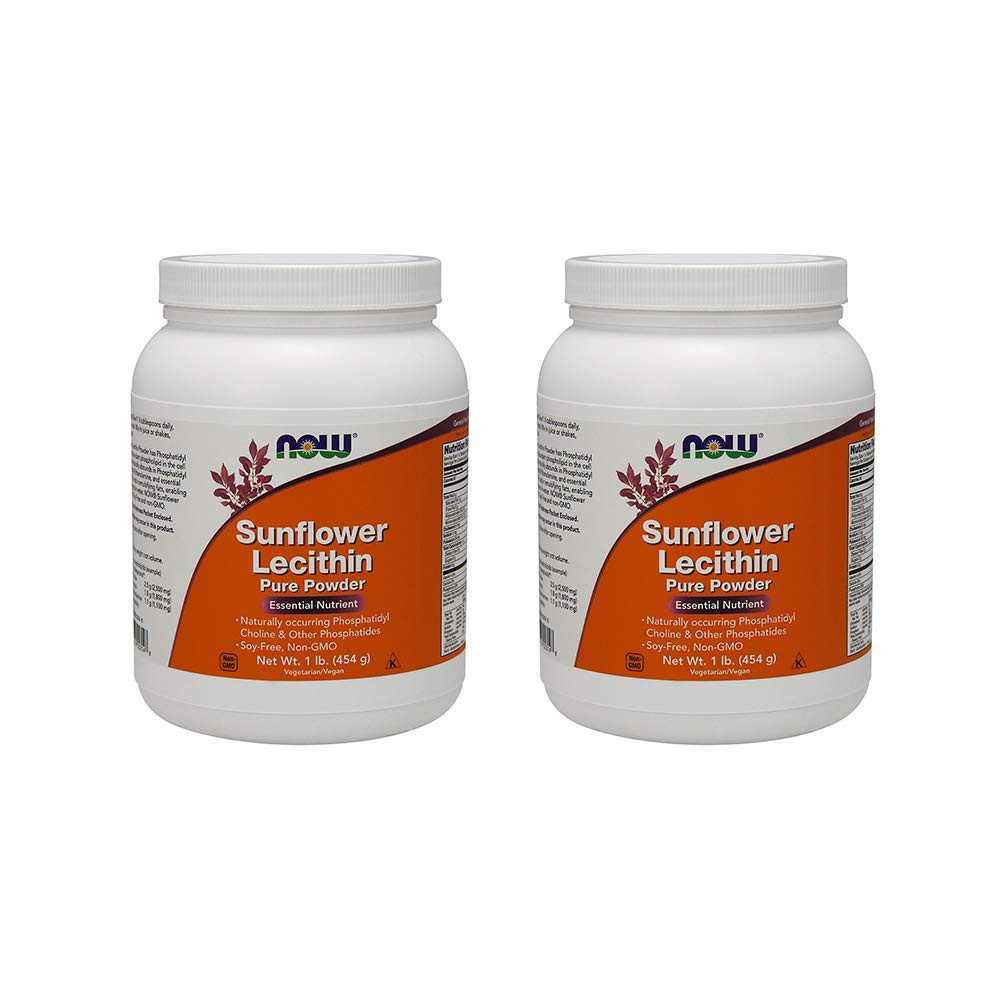 Agora Alimentos agora Alimentos, (2 pacote) Lecitina girassol, Pó puro, 1 lb (454 g)