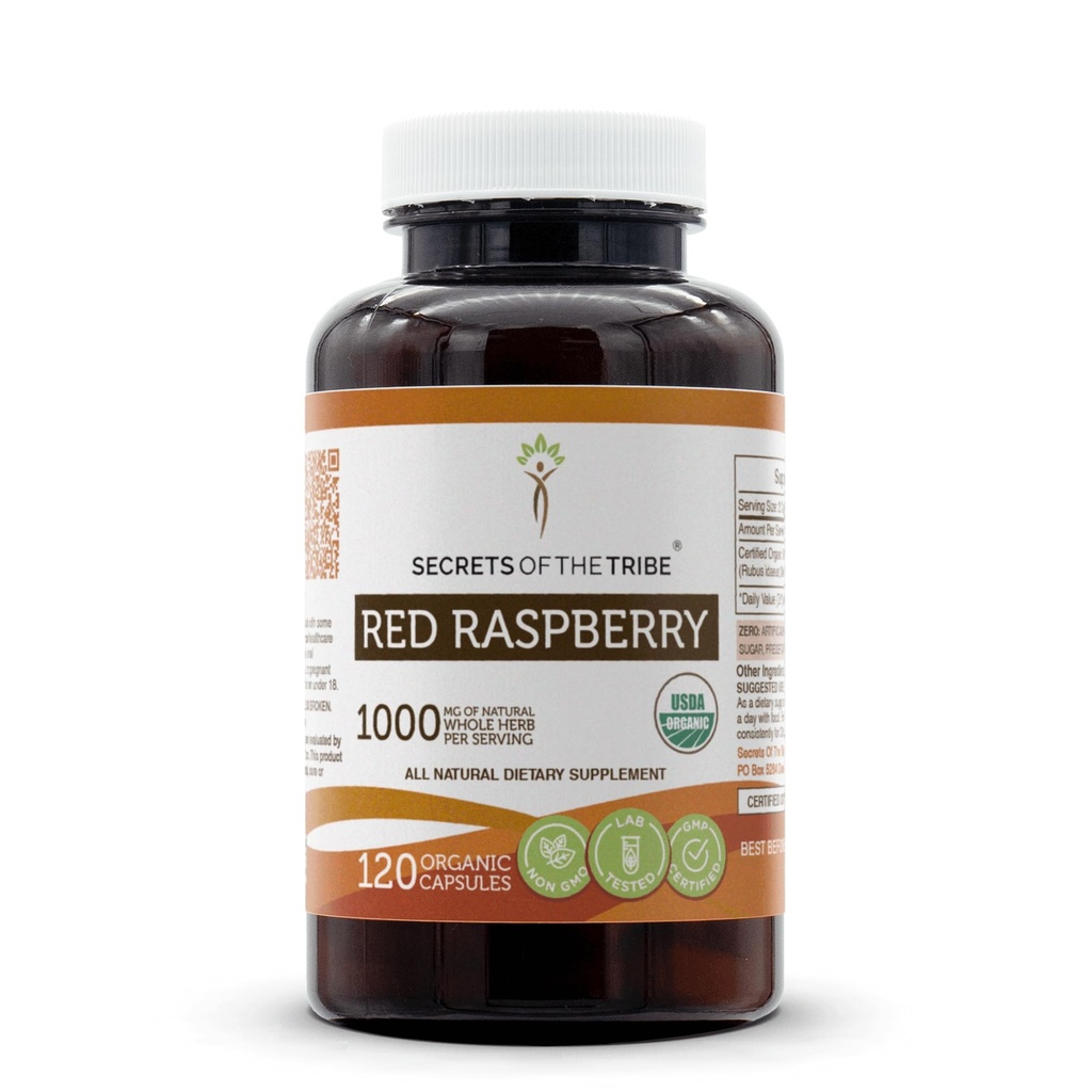 Segredos da tribo Red Framboesa USDA Cápsulas Orgânicas □ Cápsulas Vegetarianas Orgânicas Certified, Herbal Dietary Supplement