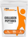 BulkSupplements.com Colágeno Peptídeos Pó - Colágeno Bovino Pó, Pó de Colágeno - Hidrolisado e Glúten Grátis, 11g por serviço, 100g (3,5 oz) (Pacote de 1)