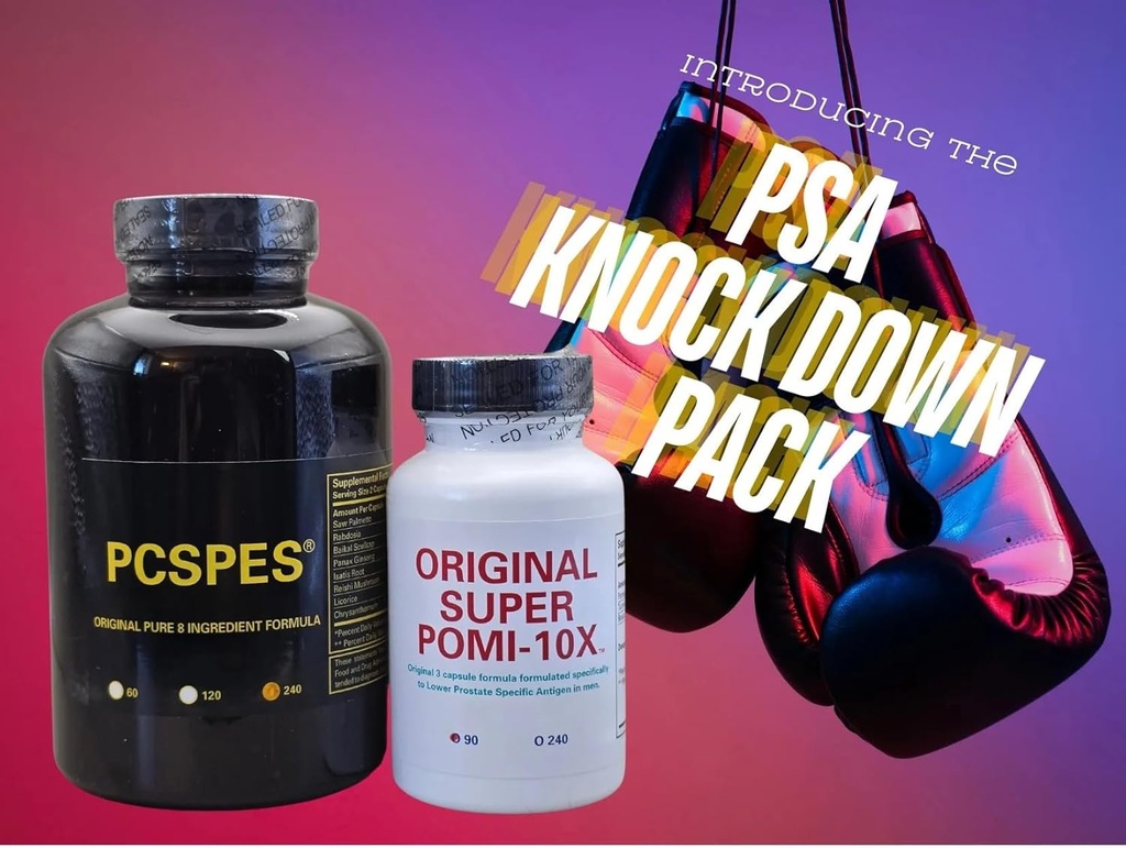 Super POMI 10X Prostate Health Supplements for Men - Suporta níveis de PSA saudáveis, melhor controle de bexiga e micção noturna - Não-GMO, contagem 330 sem soja