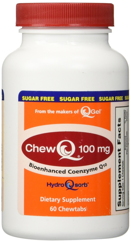 100mg ChewQ Chewable CoQ10 (60 contagem) * Utiliza tecnologia avançada para entregar 800% maior absorção do que CoQ10 padrão * Purest CoQ10 Suplemento no mercado * Vegetarian Friendly * Gluten Free