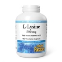 Factores Naturais, L-Lysine 500 mg, 180 Cápsulas Vegetarianas