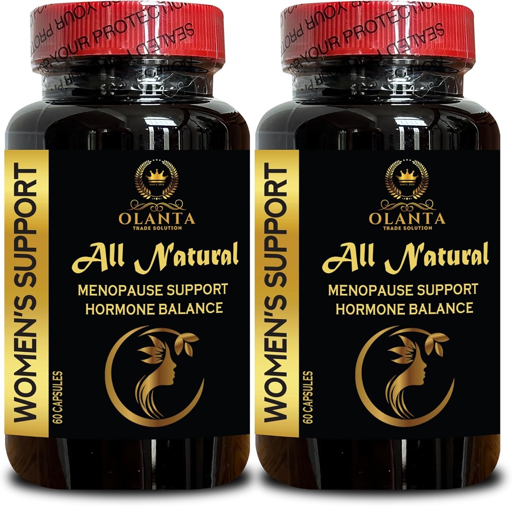 MENOPAUSE APOIO APOIO - Chasteberry para o equilíbrio hormonal, Suplemento para as mulheres para apoiar a menopausa, Ajuda a apoiar o equilíbrio hormonal e bem-estar para as mulheres - 2 garrafas 120 cápsulas