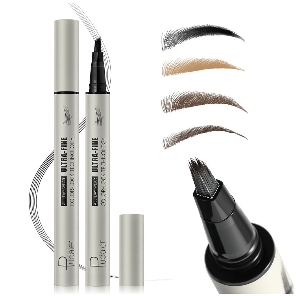 Lápis Sobrancelha Microblading, Lápis Mágicos Líquidos para Mulheres, Caneta de Sobrancelha Impermeável para Navegação Natural, Longa Cor da Sobrancelha com Cabelo como Pistácios Caneta de Maquiagem Brows