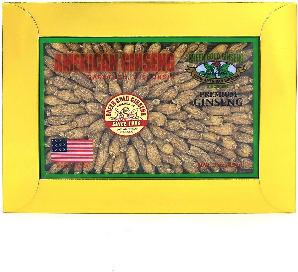 SKU CZ 126-3 □ Short Small #1 Raízes de Ginseng Americano Raízes de Marathon County, WI 3oz Box, B06XCN2MS3