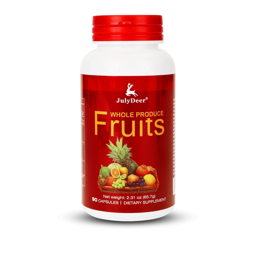 Fruit Supplement – 90 Cápsulas Vegetarianas Totais – Equilíbrio Natural de 16 Frutos Integrais Misturar – Fórmula de Superalimentos Frescos com Vitaminas e Minerais