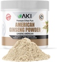 AKI American Ginseng Powder com 4% Ginsenosides - Ideal com café, Bebidas como smoothies (4oz/113g)