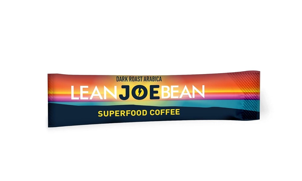 Lean Joe Bean Superfood Coffee Orgânico instantâneo Keto Café com cogumelos, MCT, Colágeno, Açafrão, Probióticos & Folato