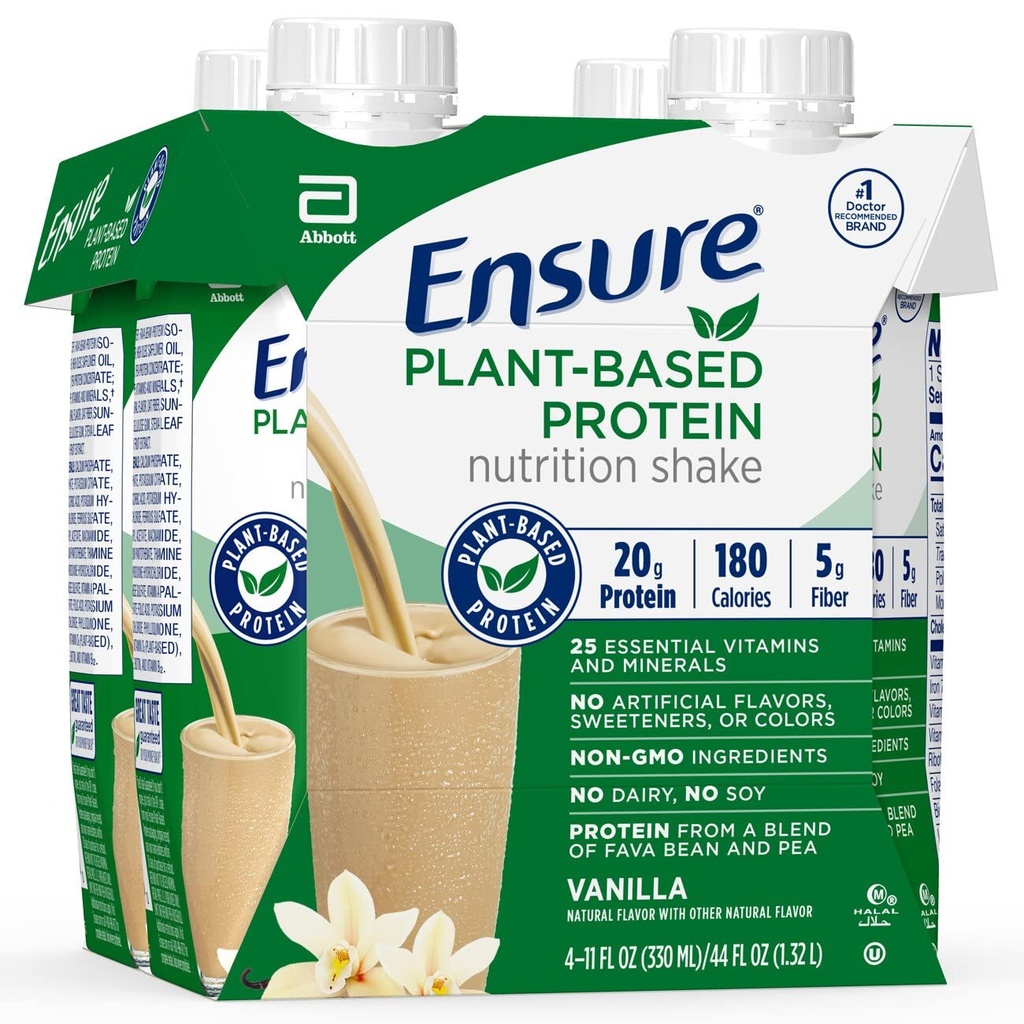 Certifique-se de que a nutrição da proteína da planta agita a baunilha 11 Fl Oz cada (Pacote de 4)