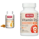 Jarrow Fórmulas Curcumin 95 500mg - Até 120 Servings (Veggie Caps) & Vitamina D3 125 mcg (5000 UI) - 100 Servings (Softgels)