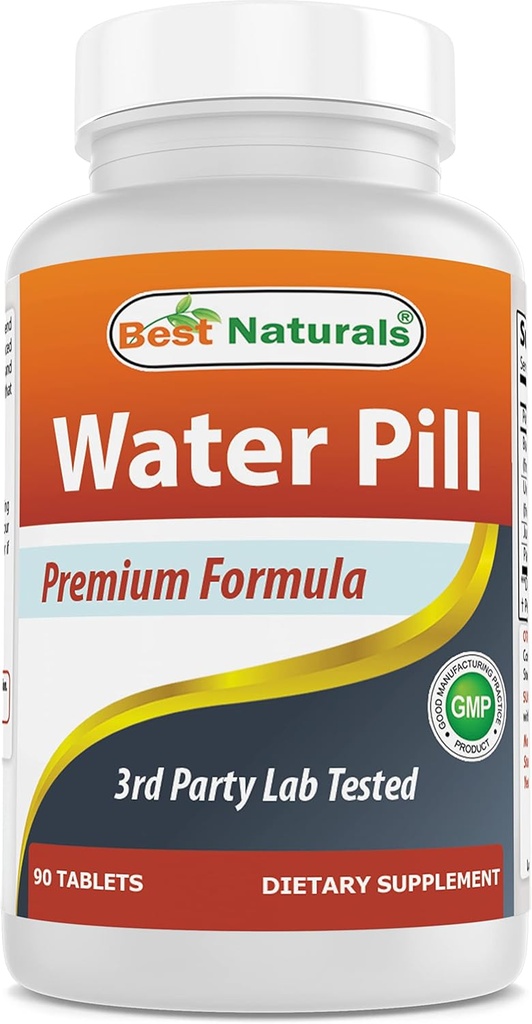 Melhor pílula de água natural com Potássio 90 Comprimidos - Suporta a eliminação da retenção de água também chamado diurético