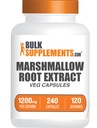 BulkSuplements.com Marshmallow Root Extract Cápsulas - Suplemento de ervas, Marhmallow Root 1200mg - Gluten Free, 2 Cápsulas por serviço, 240 Count (Pack of 1)