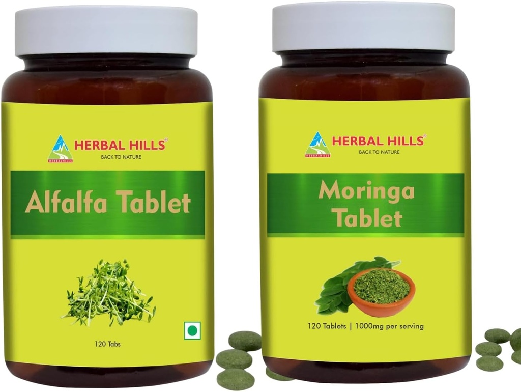 Embalagem de comprimidos de folha de Moringa com 2 Combo