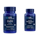 Extensão de vida Super Ubiquinol CoQ10 60 Softgels e Resveratrol otimizado Elite 60 Cápsulas Vegetarianas Bundle