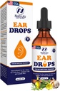 Gotas de Orelha Natural para Infecção de Orelha – Eardrops de Ervas para Adultos, Crianças e Animais de estimação – Acalma Desconforto, Dores de Orelha, Coceira Orelhas, Orelha de Nadador, & Loosens Wax – Kids Safe Ear Oil Made in USA (2 Oz)