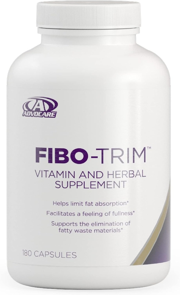 AdvoCare Fibo-Trim - Ajuda a Absorção Limitar* - Suplemento dietético com Vitamina C, Vitamina E, Niacina, Taurina e Mais - 180 Cápsulas