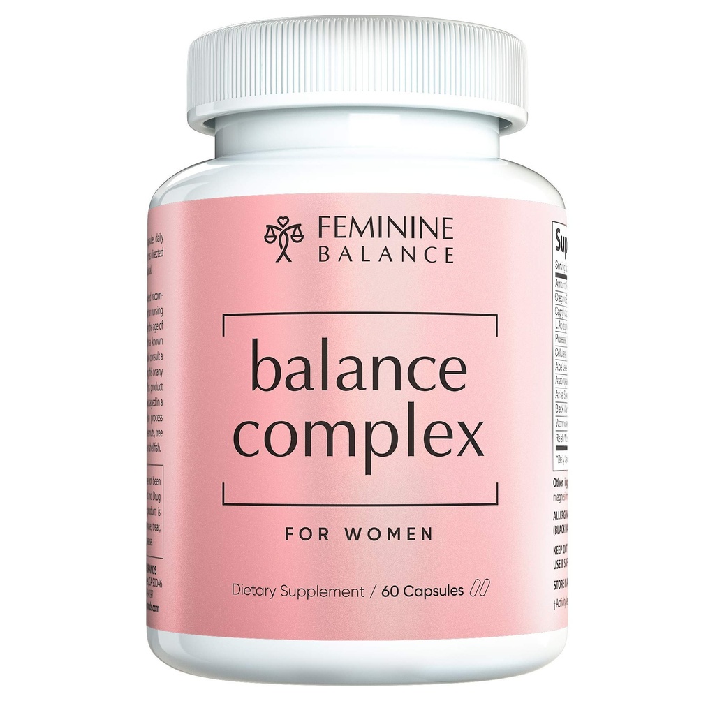 Equilíbrio Complexo 17-in-1 Saúde vaginal 100 bilhões de probióticos para mulheres pH Equilíbrio com cranberry & D-Mannose □ Promova a saúde do trato urinário para Odor vaginal e flora vaginal, 60 cápsulas