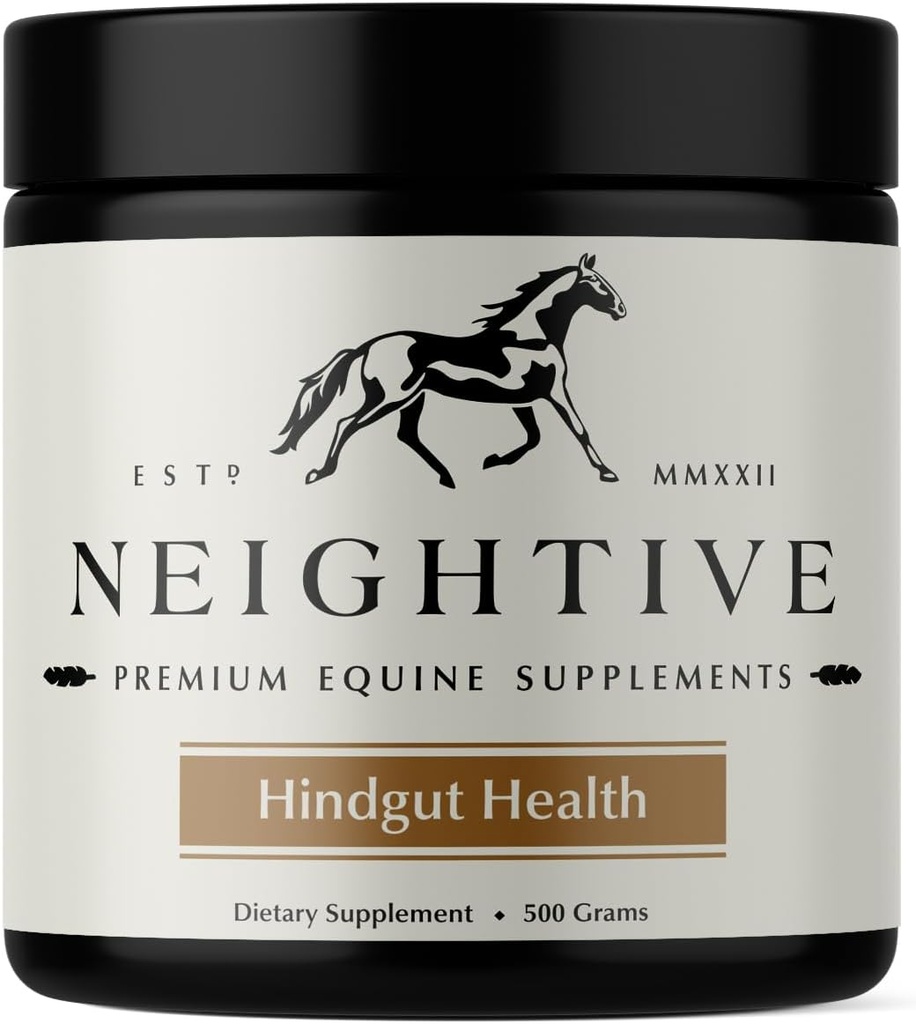 Hindgut Health Supplement by Neightive - Reduzir Úlceras - Aliviar Colic, Diarréia e Problemas de Desempenho em Cavalos - Melhorar Comportamento, Apetite e Revestimento - Aumentar o Ganho de Peso - Equine Gut Health