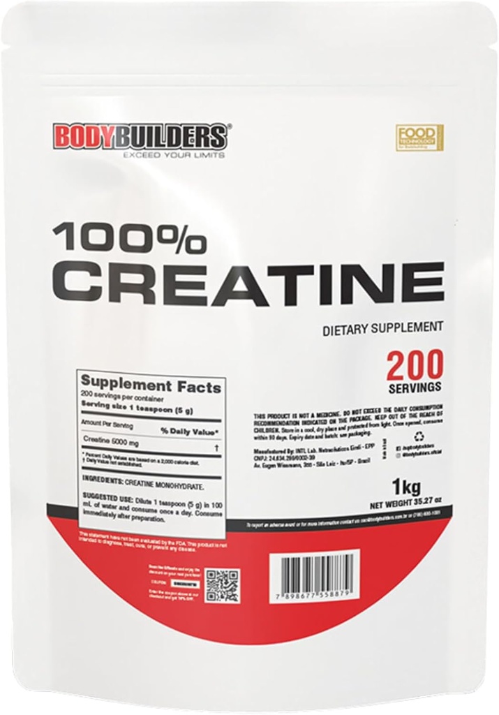 100% Creatina, Sem sabor, 2,2 libras, 200 Servings