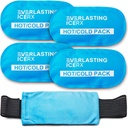 Reutilizável Gel quente e frio pacote de gelo (4 pacote) para lesões - ajustável e flexível para joelhos, costas, ombros, braços e pernas - reutilizável