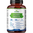 Zazzee D-Chiro-Inositol, 50 mg por cápsula, 90 Cápsulas Vegan, Posologia Ideal para 40:1 Relação com Myo-Inositol, Fornecimento de 3 meses, 100% vegetariano, Não-GMO
