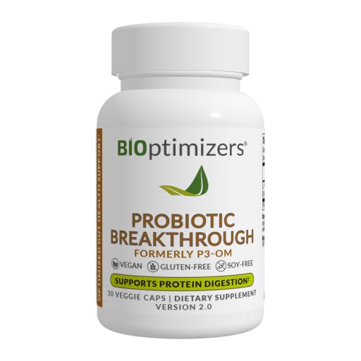 BIOptimizers Probiotic Breakthrough – Lactobacillus Plantarum OM Probióticos & Prebióticos Suplemento de Saúde para Gut, Digestive & Imune Suporte Probióticos para Mulheres Idosos – 30 Cápsulas Vegan