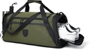 Bolsas de Duffle para homens e mulheres, Bolsa de Duffle grande para homens viagem, Fim de semana Overnight Bag com calçado Compartimento & Pocket molhado, Esportes resistentes à água Bolsa de Duffle saco A-TD-003-Green