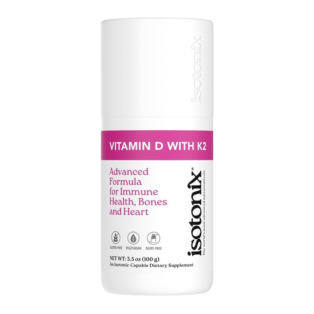 Isotonix Vitamina D com K2, Promove a densidade mineral óssea normal, Promove Artérias Saudáveis, Ajuda a Manter a Saúde Óssea, Apoia a Saúde Imune, América do Mercado (30 Servos)