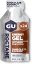 GU Energia Roctane Ultra Endurance Energia Gel, Vegan, Gluten-Free, Kosher, e Dairy-Free On-The-Go Sports Nutrition for Running, Biking, Caminhadas ou Esqui, Chocolate Coconut,24-Count