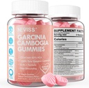Açúcar grátis Garcinia Cambogia Gummies 1000mg 95% HCA com L-Carnitina, Framboesa cetona, Chromium, Verde Coffee Bean para Metabolismo, Energia Boost, Extrato 100% orgânico, Vegan, Morango Flavor 120 Cts