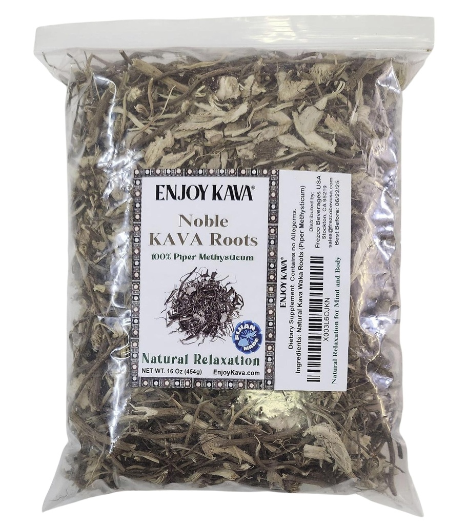 Autêntico 100% nobre KAVA - Root Cut & Sifted (16 Oz Bag) Importado de Ilhas FIJI