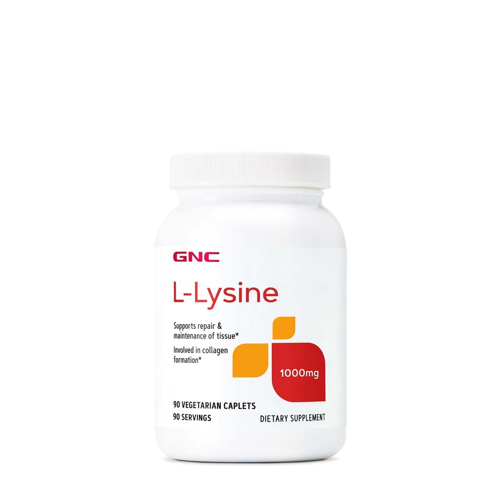 GNC L-Lysine 1000mg - 90 Comprimidos Vegetarianos (90 Servimentos)