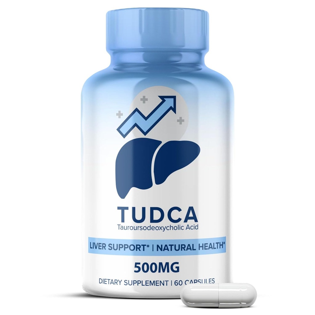 MaxLife Naturals TUDCA Suplemento de suporte de fígado 500mg – 60 cápsulas Tauroursodeoxicólica ácido, função da célula do nervo, Suplemento de sales Bile para suporte de fígado e vesícula biliar, Fórmula de equilíbrio digestivo