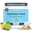 Sentir o herói da hidratação dos bens, 1.000mg Electrolytes Pó, Livre de açúcar, Magnésio, Aloe Vera orgânica, Aloe orgânico, L Theanina, Vitamina C & B12, Não OGM, Keto, Vegan .
