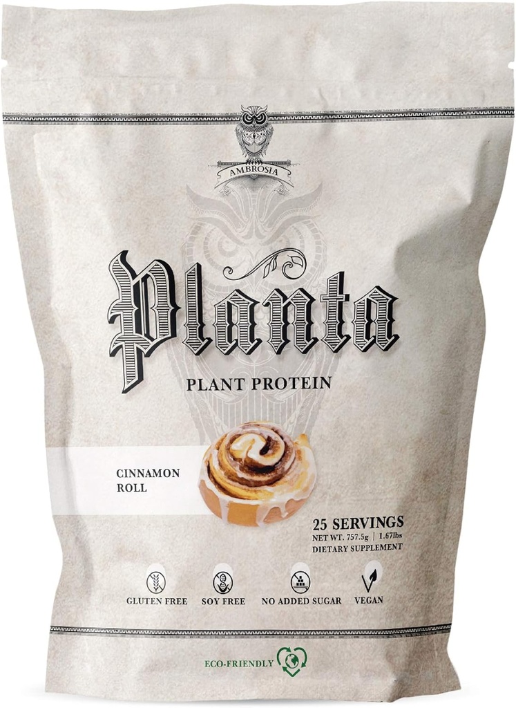 Ambrosia Planta - Premium Planta-Baseado em Plantas - Vegan & Keto Friendly - Gourmet flavors with No Bloating or Stomach Upset - Gluten & Soy Free - No Added Sugar - 25 Servings