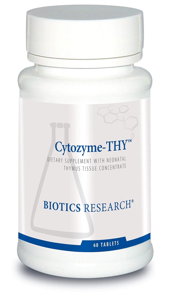 Biotics Research Cytozyme Thymus Neonatal Concentrado, Suporta Saúde da Gland Thymus, Resposta Imune Saudável e Processos de Caminho, Suporta Sistema Imune 60 Comprimidos