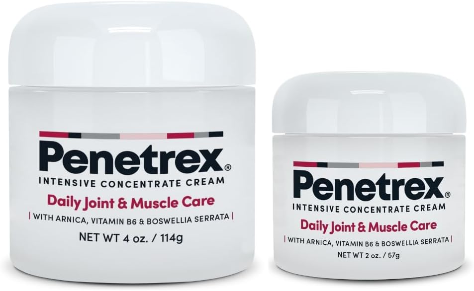 Penetrex Joint & Muscle Therapy Duo - Alivio calmante para costas, pescoço, mãos, pés e nervos - Esfregue com Arnica, Vitamina B6 HSH & Boswellia - 2 onças, 4 onças