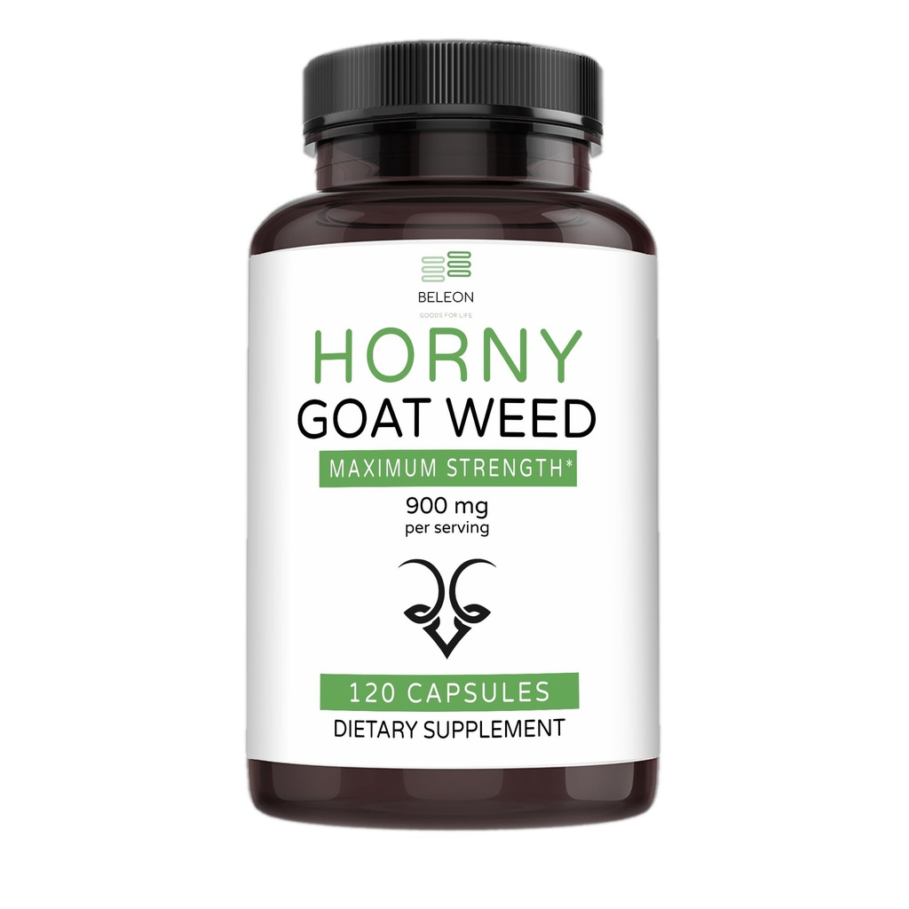 Extrato de Erva de Cabra Tesão para Homens e Mulheres - Suplemento de Melhoramento Masculino Stamina Herbal Pills - 120 Cápsulas