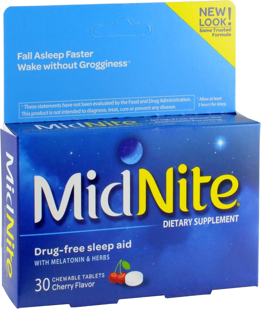 MidNite Natural Sleep Supplement, 30-Count Box (Pacote de 2)