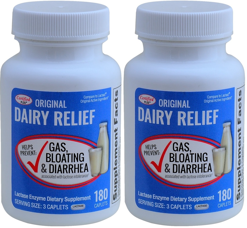 Lactase Enzima 360 Caplets Genéricos Lactaid Força Original