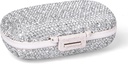 1Pack Travel Pill Organizer, 8 Compartimentos Caixa de pílulas portátil, Caixa de pílulas pequena para bolsa de bolso Portable Medicine Vitamina Container (Sparking Silver)