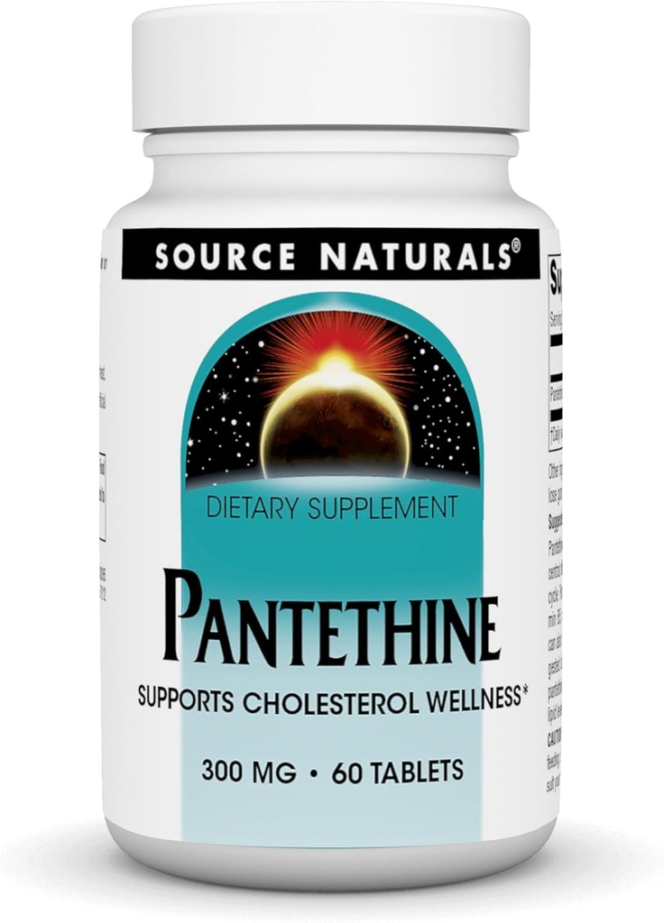 Fonte Naturals Pantetina, Suporta Colesterl Wellness*, 300 mg, 60 comprimidos
