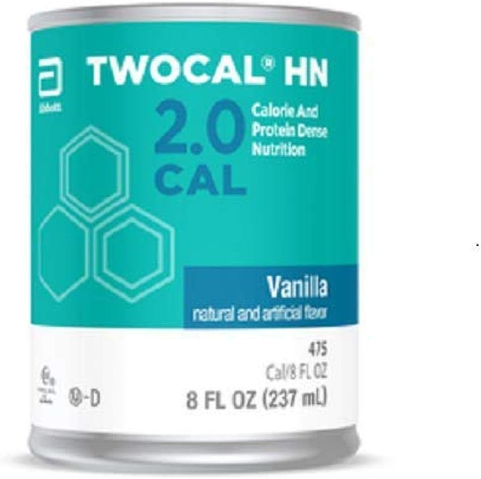 Caloria Twocal HN e Nutrição Proteica Densa, Pronto para Uso, Baunilha, 8 latas de onça (Pacote de 24)