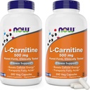 Now Foods L-Carnitine 500 mg, 240 Veg Caps (Pacote de 2)
