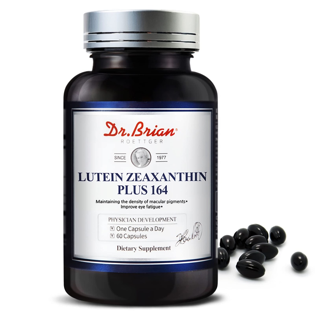 Dr. Brian Lutein e Zeaxantina Suplementos, Vitaminas Oculares Suplementos de Degeneração Macular Não-GMO, Glúten Livre para Olhos Secos Visão Saúde, 60 Cápsulas