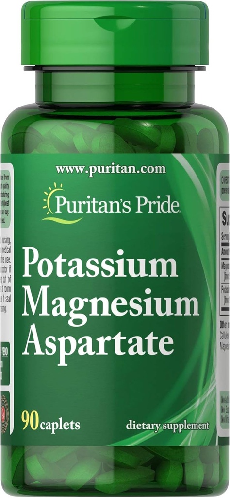 Pride Potássio de Puritano Magnésio Aspartato-90 Caplets