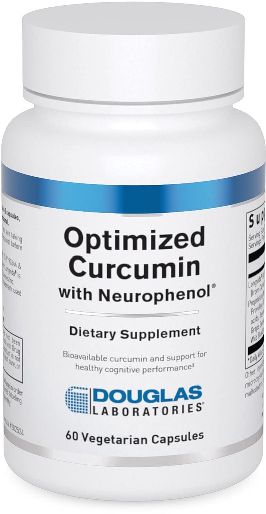 Douglas Laboratories Curcumina otimizada com neurofenol Suporta um cérebro saudável 60 cápsulas