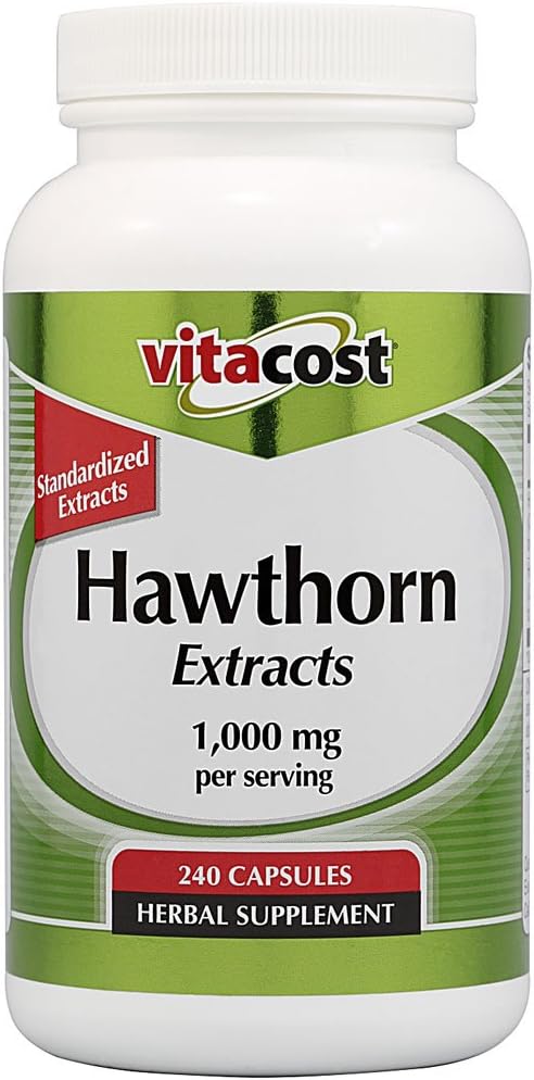 Vitacost Extract Hawthorn - 1000 mg por serviço- 240 Cápsulas