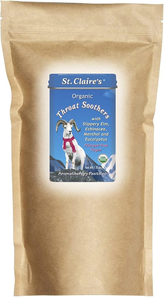 St. Claire's Orgânicos Garganta Soothers (27 Ounce Refill Bag) Gluten-Free, Vegan, GMO-Free, Base de plantas, Alergen-Free